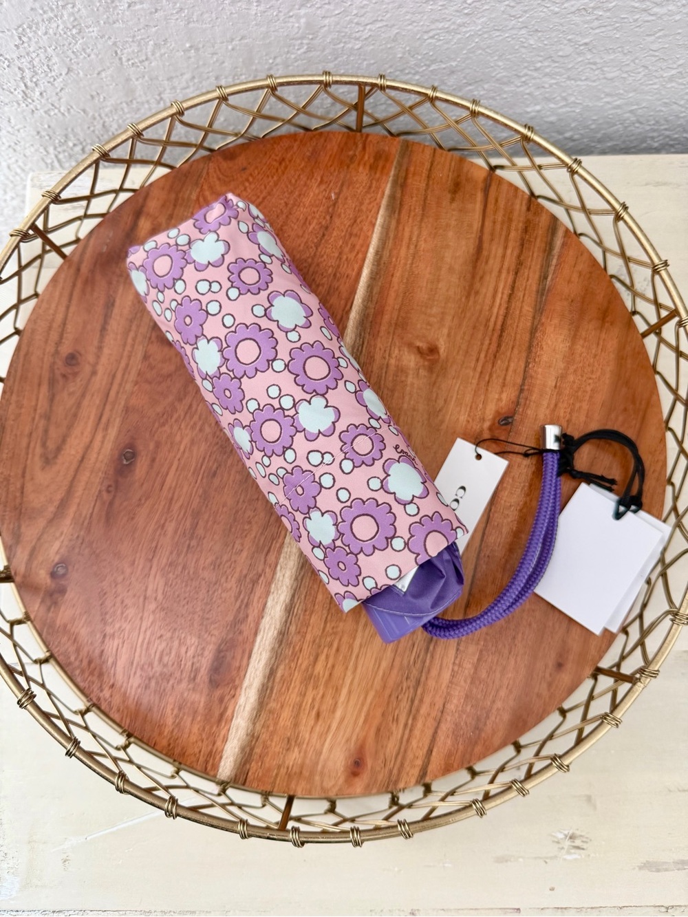 Coach Pink & Purple Floral Compact Umbrella